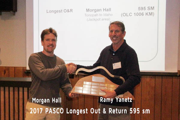 2017 PASCO Longest Out & Return, Morgan Hall, 595 miles